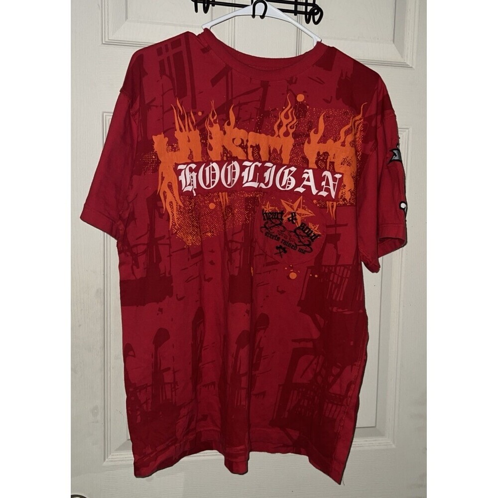 Blac Label Hooligan Men’s Red Vintage T-shirt XL